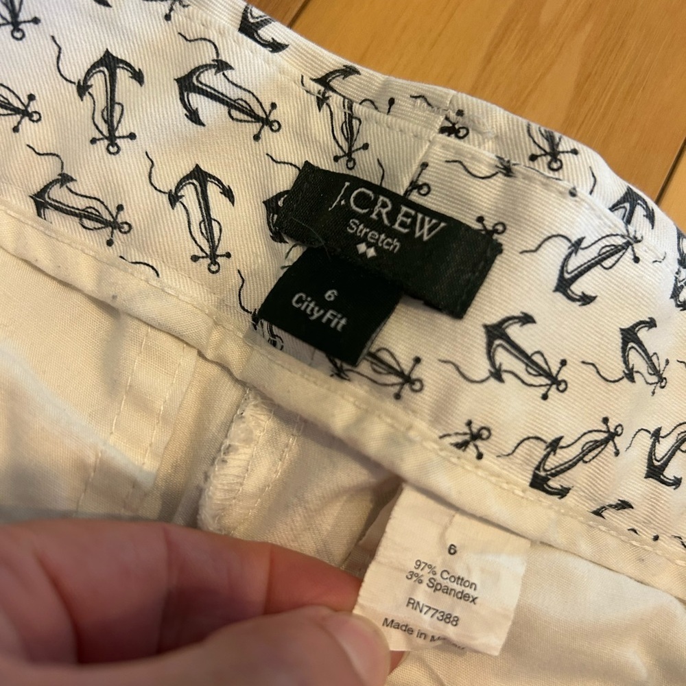 J. Crew White and Black Cropped Ankle Women’s Pants - Picture 5 of 12